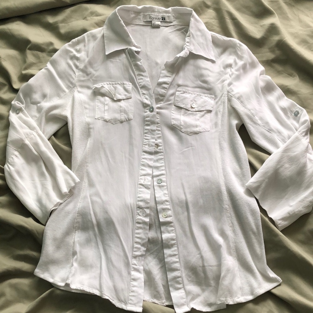 White button up top from Forever 21